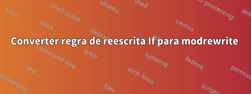 Converter regra de reescrita If para modrewrite