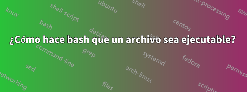 ¿Cómo hace bash que un archivo sea ejecutable?