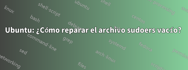 Ubuntu: ¿Cómo reparar el archivo sudoers vacío?