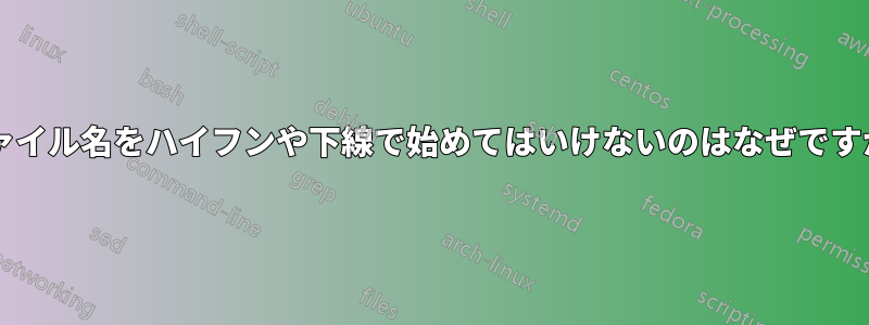 ファイル名をハイフンや下線で始めてはいけないのはなぜですか?