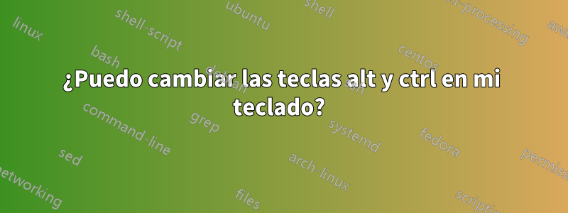 ¿Puedo cambiar las teclas alt y ctrl en mi teclado? 