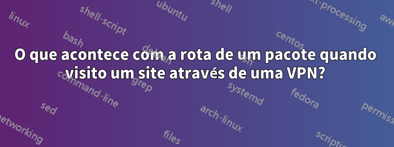 O que acontece com a rota de um pacote quando visito um site através de uma VPN?