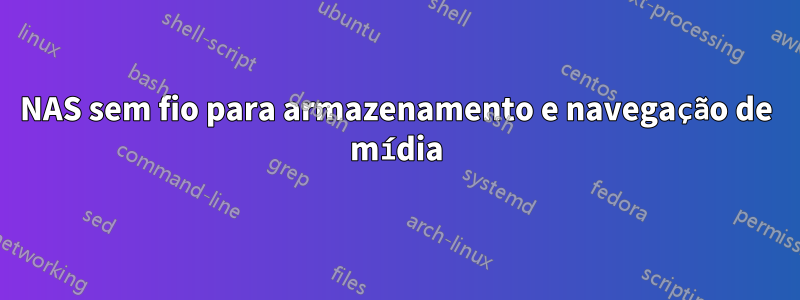 NAS sem fio para armazenamento e navegação de mídia