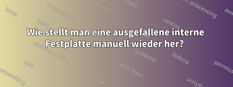 Wie stellt man eine ausgefallene interne Festplatte manuell wieder her? 