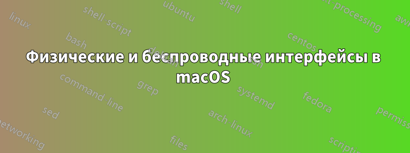 Физические и беспроводные интерфейсы в macOS