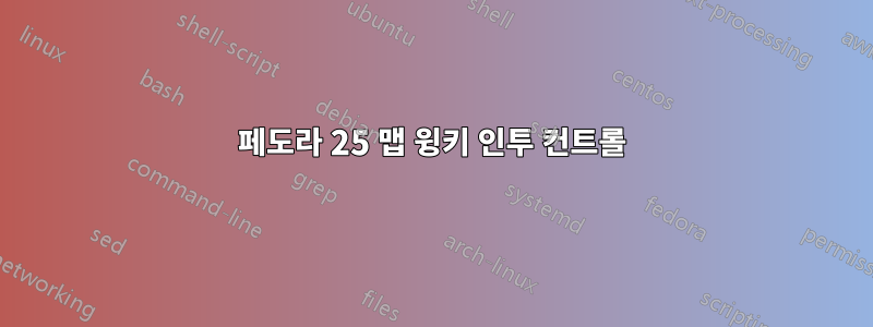 페도라 25 맵 윙키 인투 컨트롤