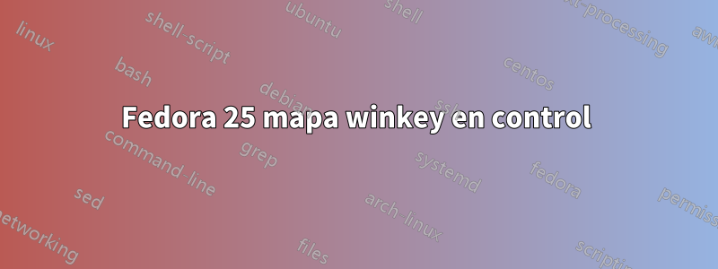 Fedora 25 mapa winkey en control