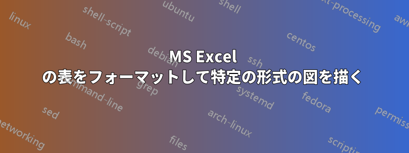 MS Excel の表をフォーマットして特定の形式の図を描く