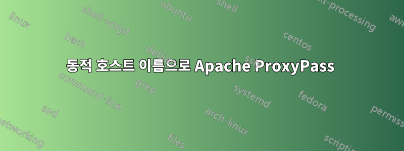 동적 호스트 이름으로 Apache ProxyPass