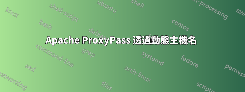 Apache ProxyPass 透過動態主機名