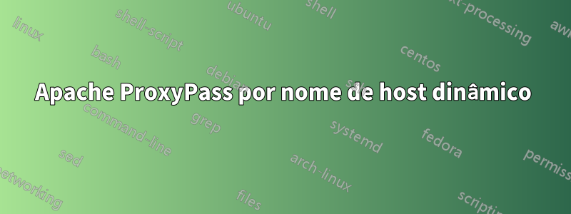 Apache ProxyPass por nome de host dinâmico