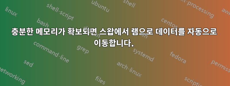 충분한 메모리가 확보되면 스왑에서 램으로 데이터를 자동으로 이동합니다.