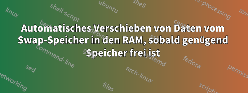 Automatisches Verschieben von Daten vom Swap-Speicher in den RAM, sobald genügend Speicher frei ist