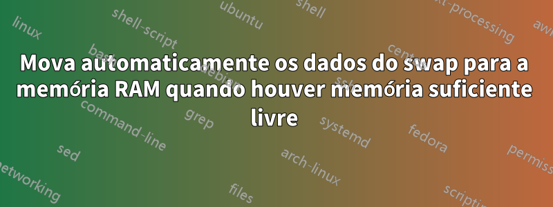 Mova automaticamente os dados do swap para a memória RAM quando houver memória suficiente livre