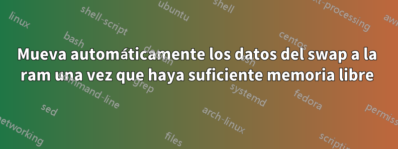 Mueva automáticamente los datos del swap a la ram una vez que haya suficiente memoria libre