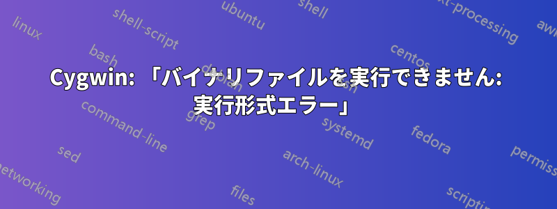 Cygwin: 「バイナリファイルを実行できません: 実行形式エラー」