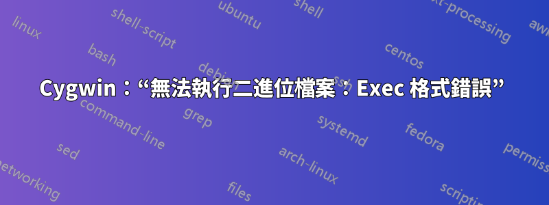 Cygwin：“無法執行二進位檔案：Exec 格式錯誤”