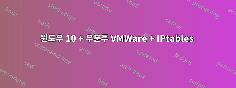 윈도우 10 + 우분투 VMWare + IPtables