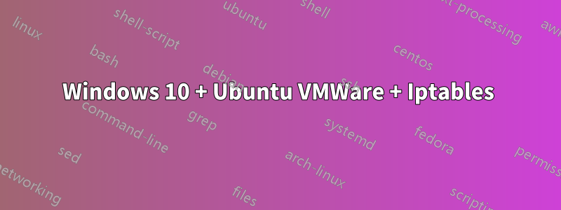 Windows 10 + Ubuntu VMWare + Iptables