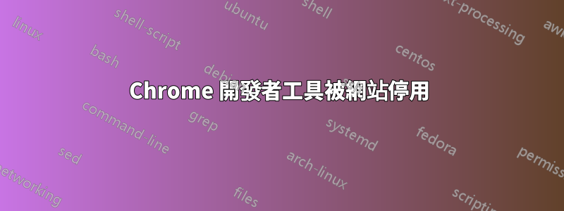 Chrome 開發者工具被網站停用