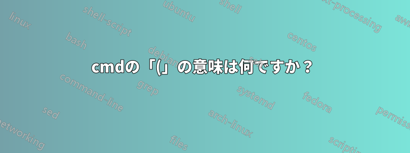 cmdの「(」の意味は何ですか？