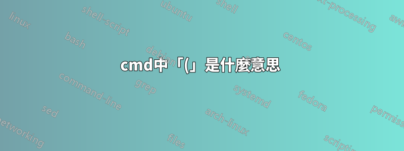 cmd中「(」是什麼意思