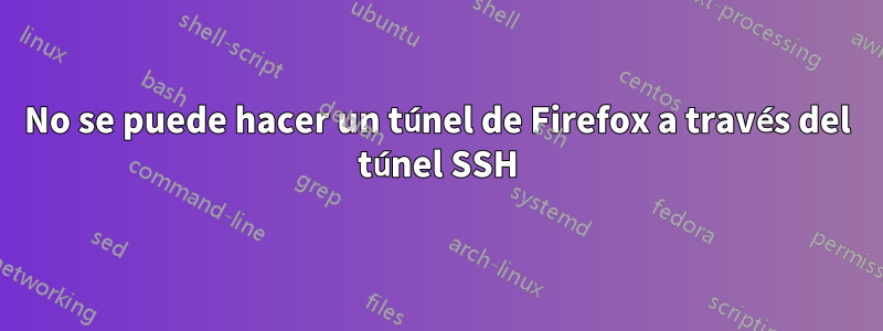 No se puede hacer un túnel de Firefox a través del túnel SSH