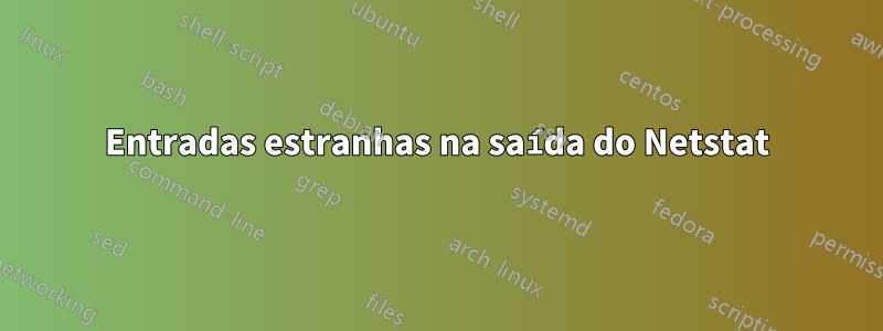 Entradas estranhas na saída do Netstat