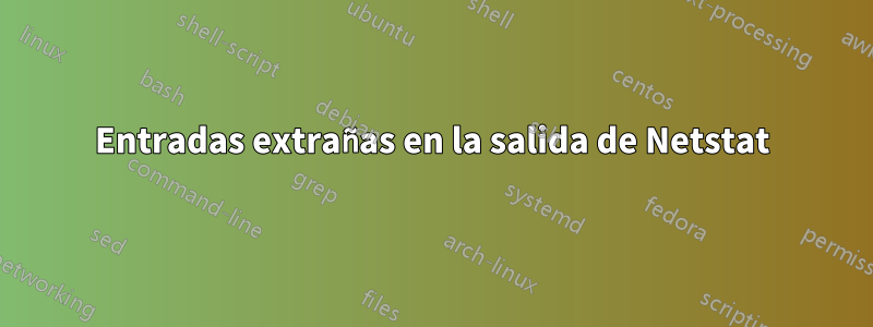 Entradas extrañas en la salida de Netstat