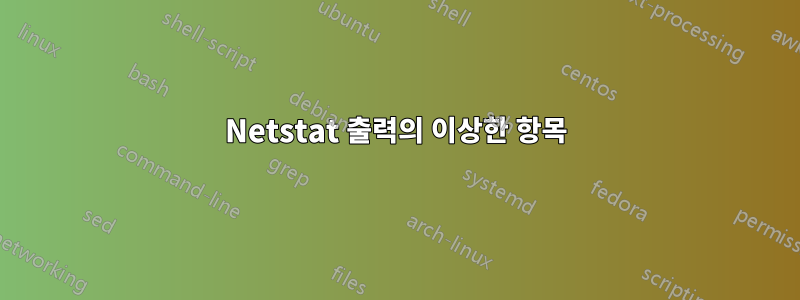 Netstat 출력의 이상한 항목