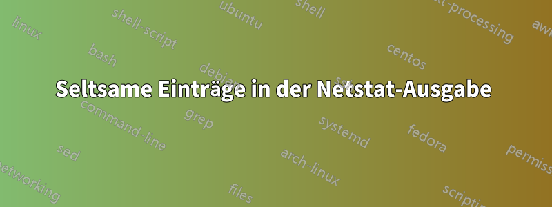 Seltsame Einträge in der Netstat-Ausgabe