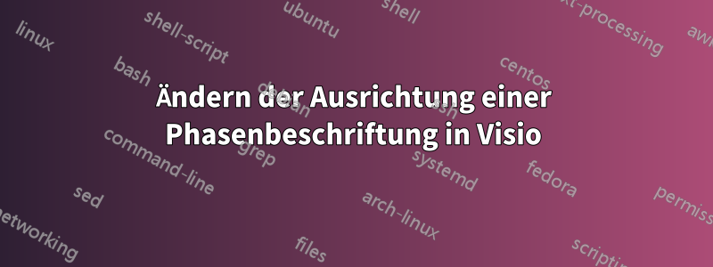 Ändern der Ausrichtung einer Phasenbeschriftung in Visio