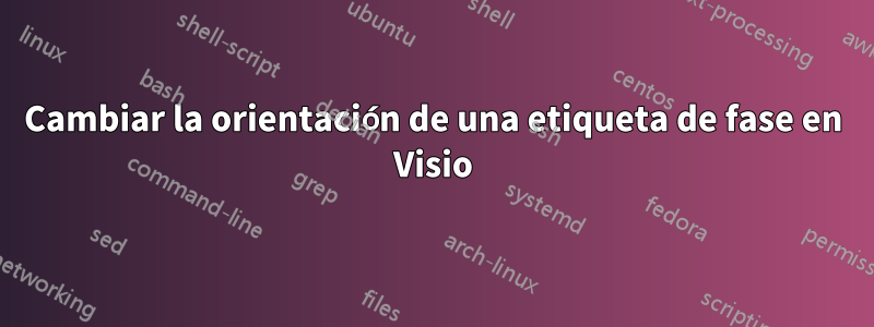 Cambiar la orientación de una etiqueta de fase en Visio