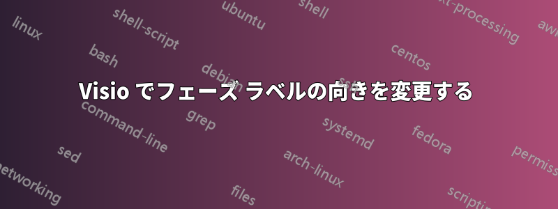 Visio でフェーズ ラベルの向きを変更する