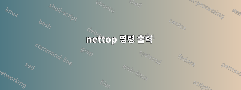 nettop 명령 출력