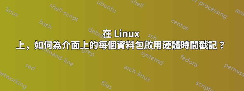 在 Linux 上，如何為介面上的每個資料包啟用硬體時間戳記？