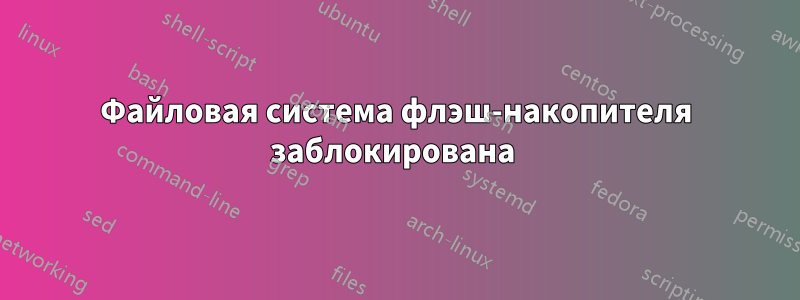 Файловая система флэш-накопителя заблокирована 