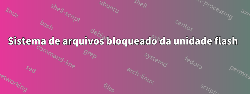 Sistema de arquivos bloqueado da unidade flash 