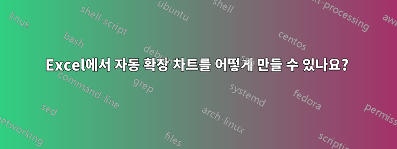 Excel에서 자동 확장 차트를 어떻게 만들 수 있나요?