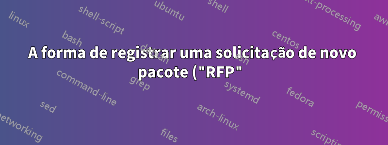 A forma de registrar uma solicitação de novo pacote ("RFP") junto à equipe da Chocolatey