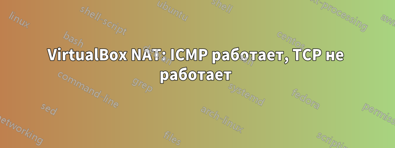VirtualBox NAT: ICMP работает, TCP не работает