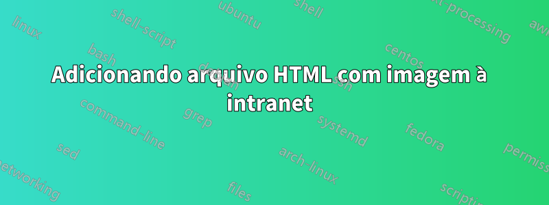 Adicionando arquivo HTML com imagem à intranet 
