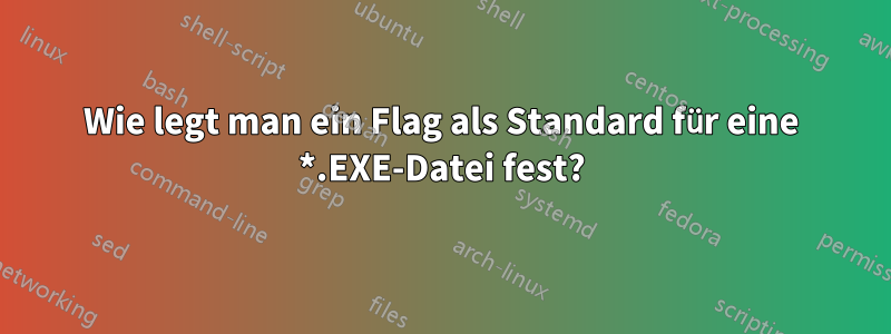 Wie legt man ein Flag als Standard für eine *.EXE-Datei fest?