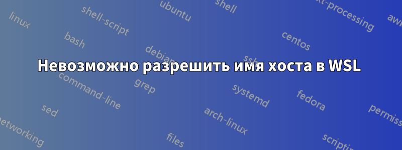 Невозможно разрешить имя хоста в WSL