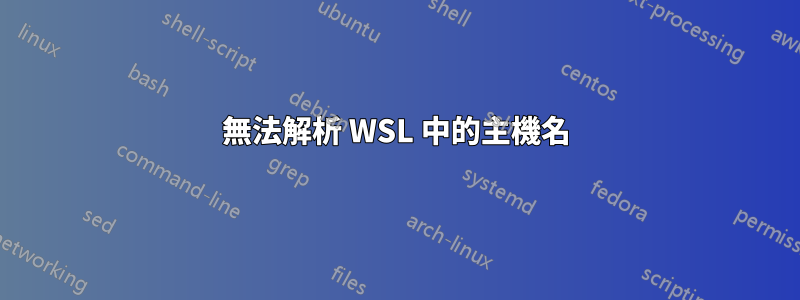 無法解析 WSL 中的主機名