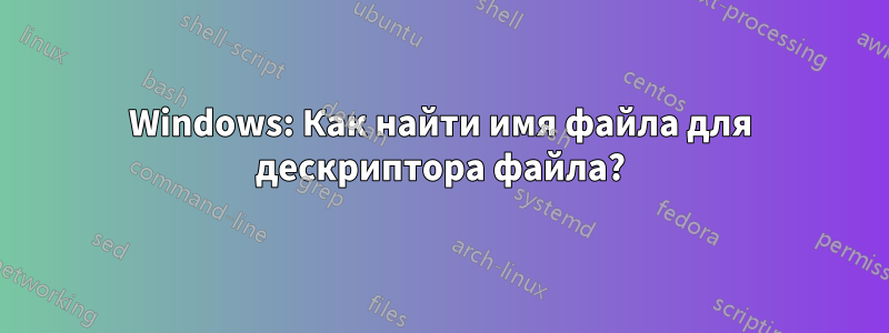 Windows: Как найти имя файла для дескриптора файла?