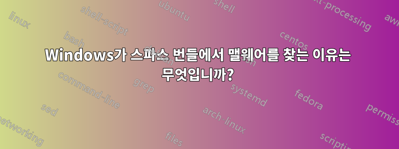 Windows가 스파스 번들에서 맬웨어를 찾는 이유는 무엇입니까?