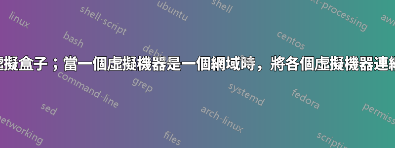 虛擬盒子；當一個虛擬機器是一個網域時，將各個虛擬機器連網