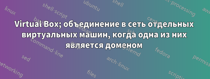 Virtual Box; объединение в сеть отдельных виртуальных машин, когда одна из них является доменом