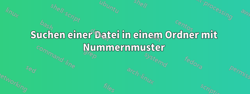 Suchen einer Datei in einem Ordner mit Nummernmuster